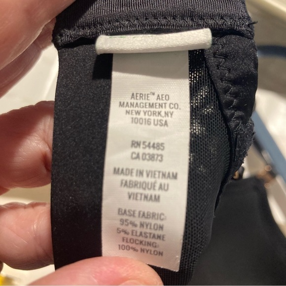 AERIE Sz 36C Real Power Black Velvet Leopard Balconet Front Cut Out Bra - Picture 8 of 10